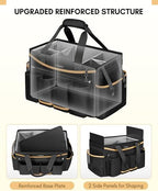 Ytonet Cleaning Caddy Bag, Extra Large Cleaning Supplies Organizer, Black - Image 3
