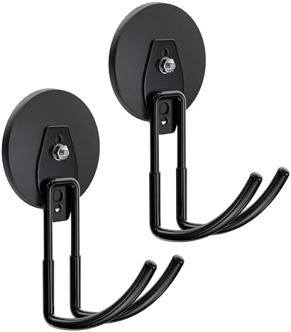 ENUODA Strong Magnetic Hooks Heavy Duty Magnetic Garage Hook, Large Magnet Hooks for Hanging Garden Tool, Broom, Shovel, Hose, Extension Cord, Container, Tool Chest, Shed, Storage & Organization, 2PCS by ENUODA