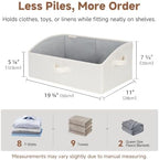 StorageWorks Closet Storage Bins Trapezoid, Mixing of Beige, Large, 3-Pack - Image 6