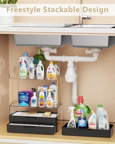 Anylady Bathroom Organizers and Storage, Makeup Organizer (Sturdy Durable Attractive), Ideal for Vanity, Countertop, Counter, Perfume, Skincare, Cabinet, Cosmetic, Dresser Organizer (deep black) - Image 6