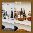 Wooden Lazy Susan – 10 in Acacia Wood Turntable Organizer for Cabinet，Multi-Purpose Home Decor Rotating Tray for Bathroom Accessories, Bedroom Makeup Organizer & Countertop Storage - Image 5