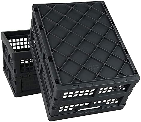 Idotry 3-PACK 15 L Folding Storage Crates, Stackable Collapsible Basket - Image 7