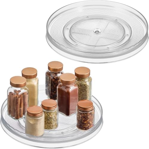 iDesign 11-Inch Round Lazy Susan Organizer for Kitchen or Pantry Storage - 2 Count - Clear (Pack of 8) by iDesign