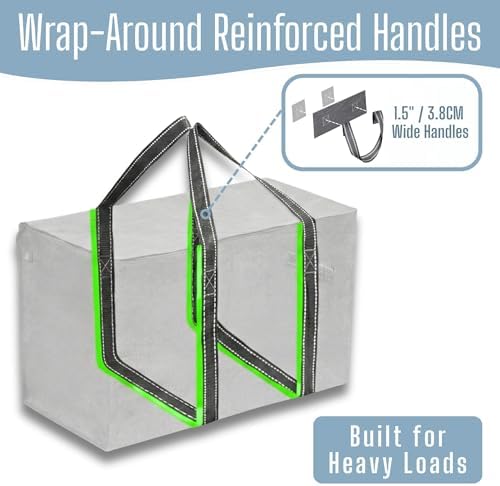 VENO 8 Pack Heavy Duty Moving Bags, Extra Large Storage Bags with Reinforced Handles & Strong Zippers, Foldable & Reusable Moving Box Alternative for Clothes & Dorm Storage - Image 2
