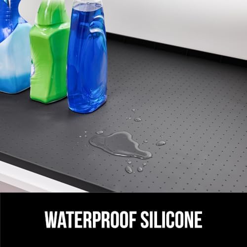 GORILLA GRIP Waterproof Silicone Under Sink Mat, Stay in Place, 19x34 Black - Image 3