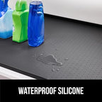GORILLA GRIP Waterproof Silicone Under Sink Mat, Stay in Place, 19x34 Black - Image 3