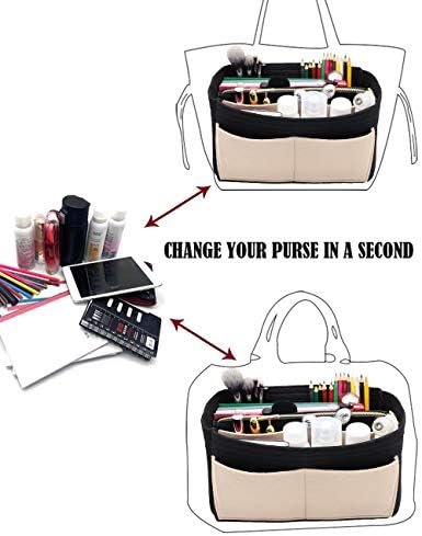 LEXSION Felt Purse Organizer Insert, Tote Bag Shaper Dividers with 5 Sizes - Image 5