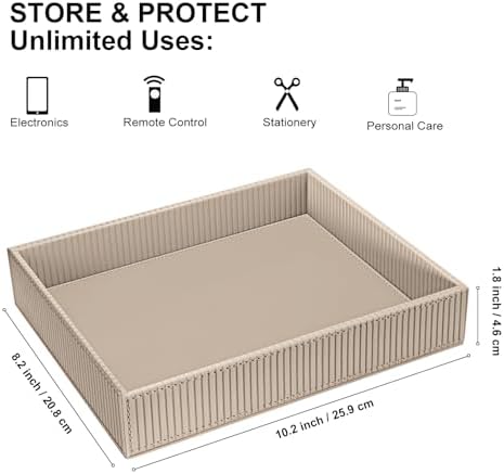 SITHON Valet Tray Desk Organizer PU Leather Catchall - Image 2