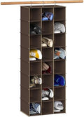 Simple Houseware 24 Section Shelves Hanging Shoes Organizer, Brown by SimpleHouseware