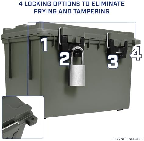 Sheffield XL Ammo Box Made in USA, Stackable Lockable Ammo Storage Box - Image 6