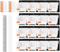 16pc Wall-Mounted Storage Organizer Set with Metal Rails White by LEADLOONG