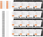 16pc Wall-Mounted Storage Organizer Set with Metal Rails White by LEADLOONG