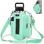 icolor Magnetic Gym Bag Water Bottle Carrier Holder with Phone Pockets & Shoulder Strap,Gym Magnetic Bag 5 Built-in Magnets Gym Accessories Organizer Sling Bottle Bag Pouch Sleeve by icolor
