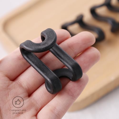 Hanger Hooks Space Saving, 60PCS Clothes Hanger Connector Hooks Closet Space Savers for Hanging Clothes, Black (Pack of 3) - Image 4