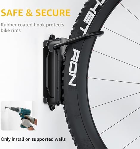 monTEK Swivel Bike Wall Mount, Bike Hangers for Garage, 1 Pack - Image 5