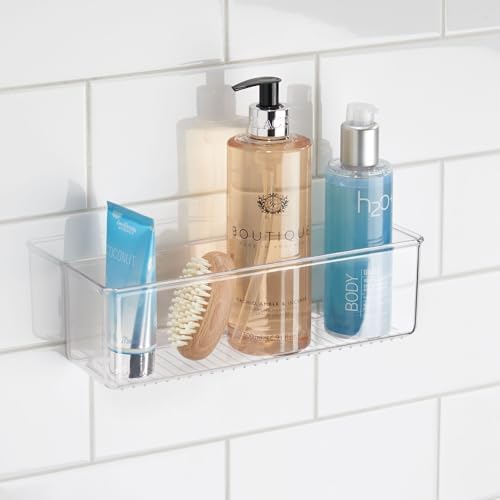 iDesign Adhesive Organizer Bin, Set of 4, Clear - Image 6