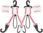 White Baseball Dugout Organizer Bat Rack Bag Hook for Fence Glove Clip Helmet Hanger Backpack Drinking Bottle Hook with Name Luggage Tag Baseball Team Gifts for Players Gear Coach Mom-2pcs by Eyourlife