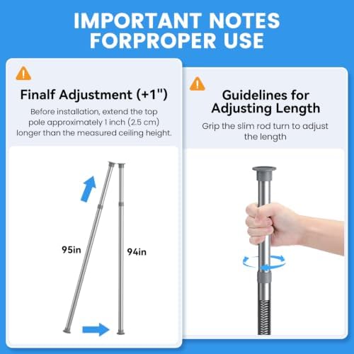 Adjustable Shower Caddy Tension Pole: Rustproof Corner Bathroom Shelves - Image 4