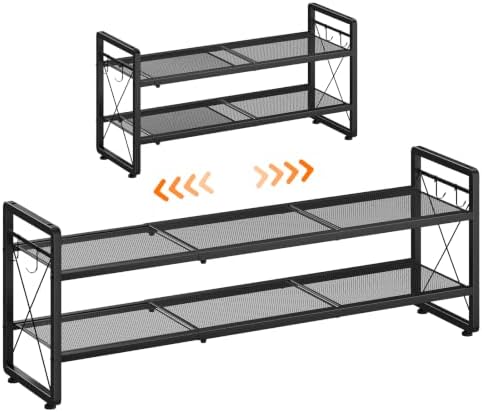 ELYKEN Shoe Rack, 2-Tier Expandable Shoe Organizer, Shoe Shelf for Closet by ELYKEN
