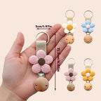 4 Pcs Flower Hat Clip for Travel on Bag Wide Brim Hat Holder for Luggage Backpack Cute Wooden Travel Essentials for Women Beach Vacation Cruise Ship Accessories - Image 3