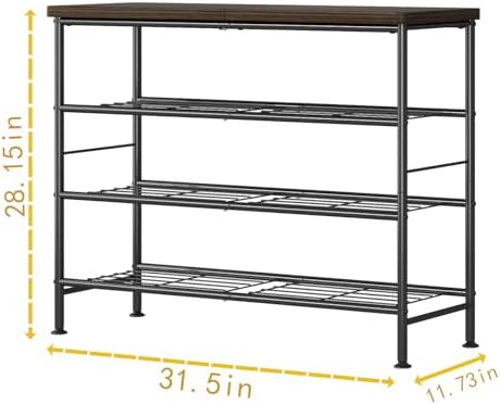 SUOERNUO 4 Tier Shoe Rack Organizer for Closet Shoe Storage for Entryway - Image 6