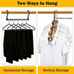 Closet Organizers and Storage, 8 Pack Stronger Space Saving Hangers for 40 Clothes, College Dorm Room Essentials for Guys Girls, Clothes Hanger with 5 Holes, Closet Storage, Magic Home Organization | College Dorm Room Essentials for Guys Girls, Clothes... - Image 3