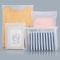 T Shirt Bags 3 Mil Thick, 5 Sizes 12x16" 10x13" 8x10" 12x8" 10x7" Pack of 25, Resealable Zip Packaging Poly Bags Durable for Business Packing Shipping Travel, Frosted, with Vent Hole by Svaldo