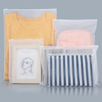 Plastic Shipping Bags, 5 Sizes 12x16" 10x13" 8x10" 12x8" 10x7" Pack of 100, Durable Resealable Zip Poly Bags 3 Mil Thick for Business Packing Mailing Travel, Frosted, with Vent Hole by Svaldo