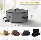 Hat Storage Box, Hat Boxes for Women Storage - Image 3