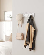 SONGMICS Wall-Mounted Coat Racks, Set of 2, 8 Dual Metal Hooks - Image 3