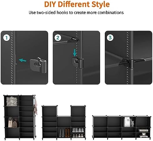 AWTATOS 8 Tiers Shoe Rack Organizer, 32 Pair Shoe Storage Cabinet, Black - Image 6