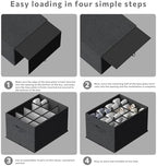 FHSQX 2 Pack Shoe Organizer for Closet,Foldable Shoe Organizer,Fits up to 24 Pairs,Storage Containers With Bottom Support for Shoes (Black, 16.5 * 12.6 * 9.5in) - Image 5