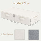 Underbed Storage Basket with PP Panel,31.4x15.7x5.9in,Beige,3 Pack - Image 6