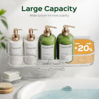 HAMITOR 5 Pack Adhesive Shower Caddy, Clear Transparent Shower Organizer - Image 5