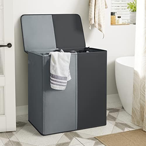WOWLIVE Double Laundry Hamper with Lid, 154L Large Laundry Basket Organizer - Image 3