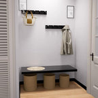SKOLOO Coat Rack Wall Mount 17 inch, 5 Hooks, Bamboo, Shaker Style, Black - Image 4