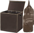 Simple Houseware Double Laundry Hamper with Lid & Removable Bags, Brown by SimpleHouseware