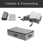 AMJ 29.5"*15"*7", Blanket, Duvets, Winter Clothes Storage Box for Under Bed, Top Wardrobe Organizer, Dark Gray - Image 4