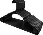 Utopia Home Clothes Hangers 60 Pack - Plastic Hangers Space Saving - Durable Coat Hanger with Shoulder Grooves (Black) - Image 6