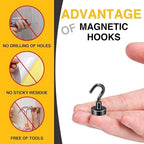 DIYMAG Magnetic Hooks 6pcs 30lbs+ Cruise Essentials 2026 Magnet Hook Black - Image 2