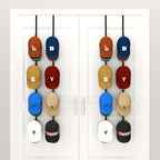 HapiRm Over Door Hat Rack - 4 Packs Metal Hanging Hat Organizer with 16 Hooks Design, Baseball Cap Hanger Organizer Storage Holds up to 80 Caps for Door, Bedroom, Closet by HapiRm