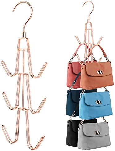 ZEDODIER 2 Pack Purse Hanger, Purse Organizer for Closet, Holds 12 Bags by ZEDODIER