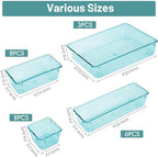 25 PCS Clear Plastic Drawer Organizer, Makeup Organizers and Storage Bins - Image 2