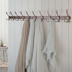 Dseap Coat Rack Wall Mount - 38” Long 10-Tri-Hooks Heavy Duty Coat Hanger Rail Wall Hooks for Hanging Coats Hats Clothing Clothes Purse Mudroom Entryway, Antique Copper, Pack of 2 - Image 5