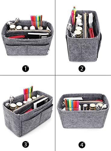 LEXSION Felt Purse Organizer Insert, Tote Bag Shaper Dividers with 5 Sizes - Image 4
