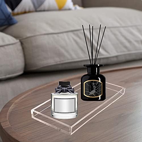 Acrylic Vanity Tray for Organizing, Clear Bathroom Trays for Counter, Desk, Dresser - Image 3