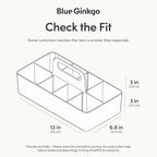 BLUE GINKGO Stackable Organizer Caddy, Long, White, Made in Korea - Image 3