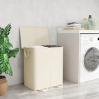 Lifewit Double Laundry Hamper with Lid, Removable Laundry Bags, Ivory White - Image 6