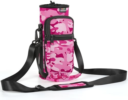 Nuovoware Water Bottle Carrier Bag, 25oz/32oz, Camouflage Pink by NUOVOWARE