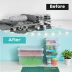 IRIS USA Storage Bins with Lids |Made in USA| 6 Qt - (4-Pack) - Clear - Image 6